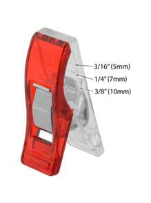 20/50/100 Stück weiße und rote Kunststoff Säumklammern Axtklemmen mit langem Schwanz starke Patchwork Positionierklammern 27*10 Schulanfang, Schulanfang, Schulmaterial - Verschiedenfarbig - Übersicht 6