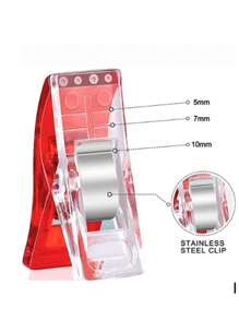 20/50/100 Stück weiße und rote Kunststoff Säumklammern Axtklemmen mit langem Schwanz starke Patchwork Positionierklammern 27*10 Schulanfang, Schulanfang, Schulmaterial - Verschiedenfarbig - Übersicht 4