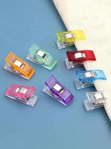 20/50/100 Stück weiße und rote Kunststoff Säumklammern Axtklemmen mit langem Schwanz starke Patchwork Positionierklammern 27*10 Schulanfang, Schulanfang, Schulmaterial - Verschiedenfarbig - Übersicht 3