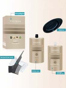 Crema de tinte CAYIROM grande con doble empaque para acondicionar el cabello sin amoniaco para cabello blanco, cobertura gris de cera de color de cabello, colores de superior en verano con conjunto de herramientas de teñido, crema de tinte de esencia de planta, productos para el cabello adecuados para TODOS los tipos de cabello en salón de belleza y DIY hogar especial - Multicolor - Ver 2