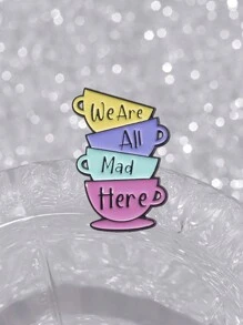 1pc Creative & Fun Bread Butterfly Hat, Rocking Horse English Cup Brooch Cartoon Badge, Match Clothing & Backpack Fashion Enamel Pin, Suitable For Men And Women Daily Wear - Multicolor - View 6
