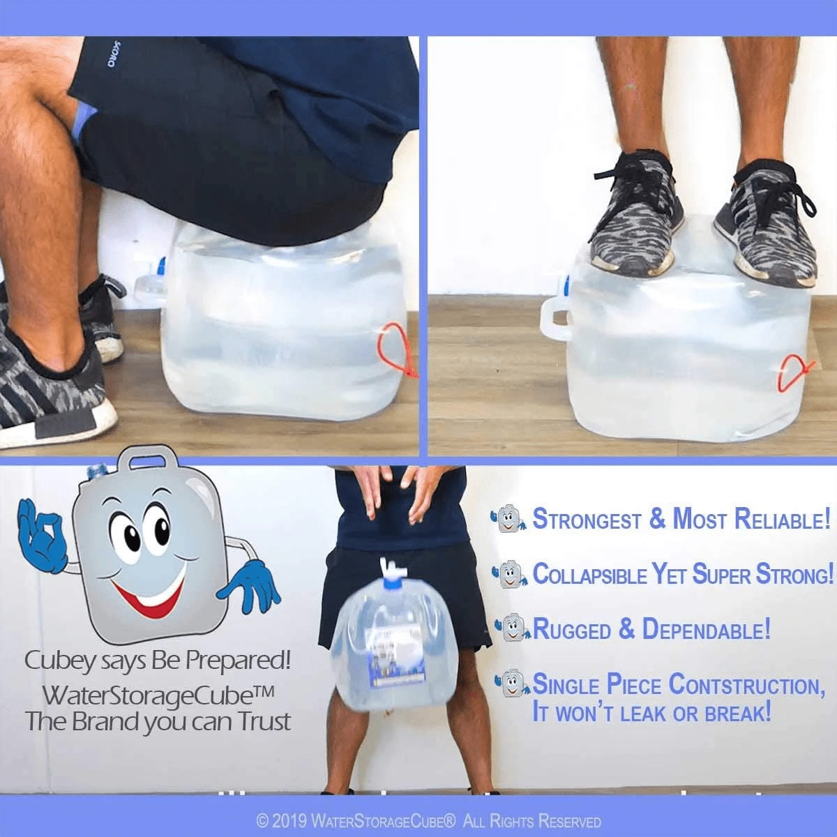 Collapsible Water Container With Spigot, Camping Water Storage Carrier ...