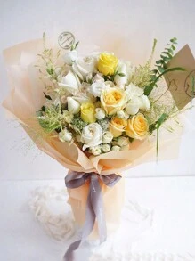 20 Stück einfarbige matte Brotblumen Verpackungspapiere, dick, wasserbeständig, Blumenstrauß Geschenkpapier, koreanisches Geschenkpapier für den Valentinstag