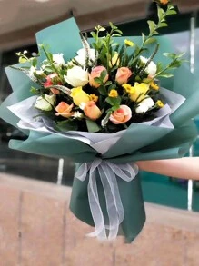 20 Stück einfarbige matte Brotblumen Verpackungspapiere, dick, wasserbeständig, Blumenstrauß Geschenkpapier, koreanisches Geschenkpapier für den Valentinstag