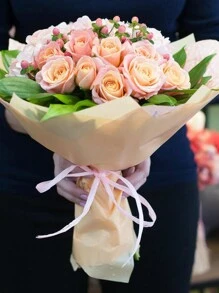20 Stück einfarbige matte Brotblumen Verpackungspapiere, dick, wasserbeständig, Blumenstrauß Geschenkpapier, koreanisches Geschenkpapier für den Valentinstag