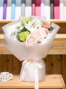 20 Stück einfarbige matte Brotblumen Verpackungspapiere, dick, wasserbeständig, Blumenstrauß Geschenkpapier, koreanisches Geschenkpapier für den Valentinstag
