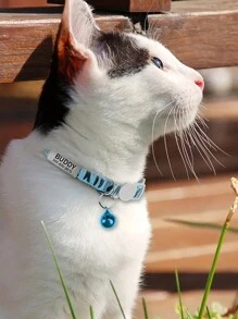 Customizable Cat Collar With Breakaway Buckle - Adjustable, Stylish, And For Kittens And Cats - Personalized With Name ID Tag And Bell Ornamental,Engraved Stylish,Fashion,Colorful,Vintage,Cute,Contracted,Cuties Custom,Unique,Customized,Personalized Pet For Anniversaries,For Birthdays,Vacay Vibes,Outdoor Living Inspo - Multicolor - View 5