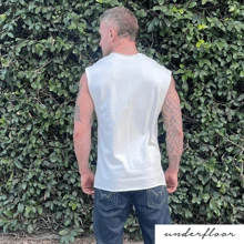 Men Tank Tops - Beige - View 3