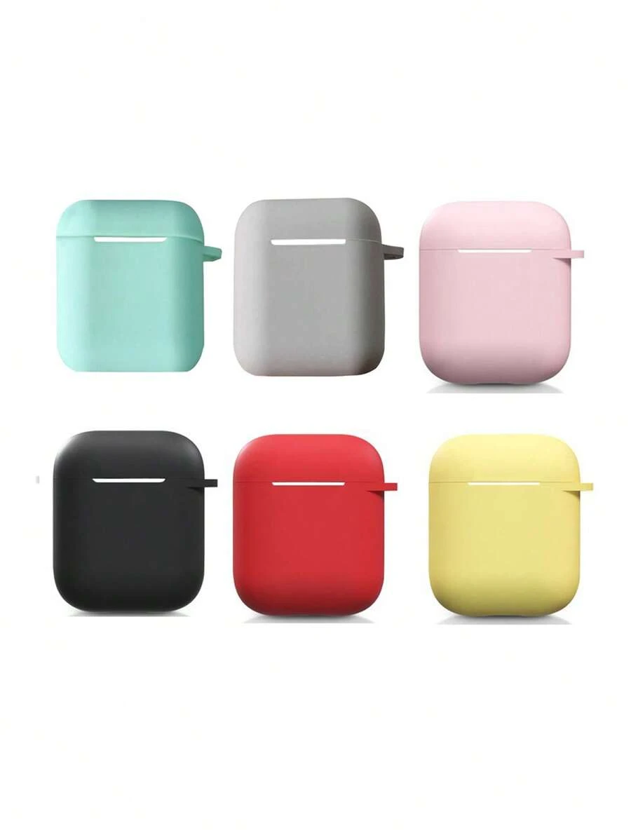 Vỏ bảo vệ silicon dày Tương thích với Airpod 1/2, Vỏ tai nghe không dây chống rơi của Apple - Nhiều màu - Xem 1
