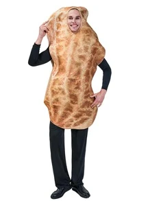 Funny Peanut Costume Cosplay Outfit Novelty Stage Performance Wear - Coffee Brown - View 2
