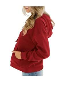 sudadera interior con felpa y gorro - Rojo - Ver 5