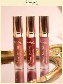 Labial líquido acabado velvet mate saniye luxe 12 tonos disponibles secado rapido larga duración - 05 - Ver 6