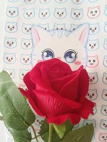 1 朵玫瑰花，家居装饰，情人节礼物，婚礼装饰，柔软花束，墙壁装饰，玩偶，求婚的理想选择 - 彩色 - 查看 3