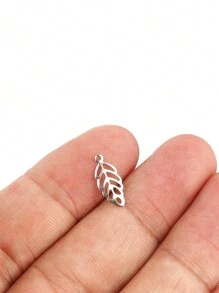 20 pièces Pendentifs feuille en acier inoxydable doré Charms pour la fabrication de bracelets, colliers et bijoux DIY Fournitures et accessoires