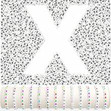 100/200/500/1000入組4*7mm 26個大寫字母的亞克力製字母珠子，適用於珠寶手鍊製作和友誼手鍊 - 黑白字母珠 - 查看 16