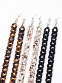 1入時尚亞克力太陽眼鏡鏈，亞克力眼鏡鏈，眼鏡裝飾鏈，防丟眼鏡飾品，眼鏡繩，眼鏡帶，口罩留置 - 多色 - 查看 12