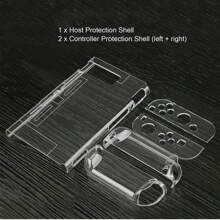 Switch Case 兼容 Switch Case 可对接，带屏幕保护膜，透明保护套，兼容 Switch 和 JoyCon 控制器，带 Switch 钢化玻璃屏幕保护膜 - 透明 - 查看 7