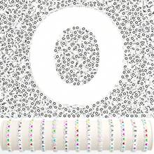 100/200/500/1000入組4*7mm 26個大寫字母的亞克力製字母珠子，適用於珠寶手鍊製作和友誼手鍊 - 黑白字母珠 - 查看 28