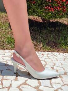 Women Heeled Sandals - 白色 - 查看 3