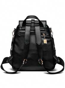 Women Large Capacity Backpack High Quality Leather Female Vintage Bag School Bags Travel Bagpack Ladies Bookbag Rucksack Purses 2026 - Black - View 6