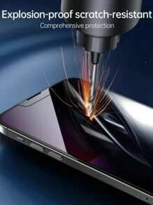 3pcs Privacy Protection Full Screen Tempered Glass Protector Protect Compatible With Iphone With Black Edge Silk Screen Anti Peeping Full Screen Phone Protective Film Compatible With IPhone 16/16 Plus/16 Pro/16 Pro Max/15/15Pro/15 Plus/15 Pro Max Gift For Birthday, Family, Friends Anti-Spy, Phone Screen Protector, Phone Accessories