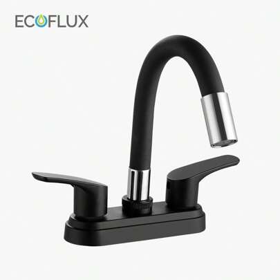 Mezcladora Cuello Curvo Negro LUA Mate Luxury Top Quality