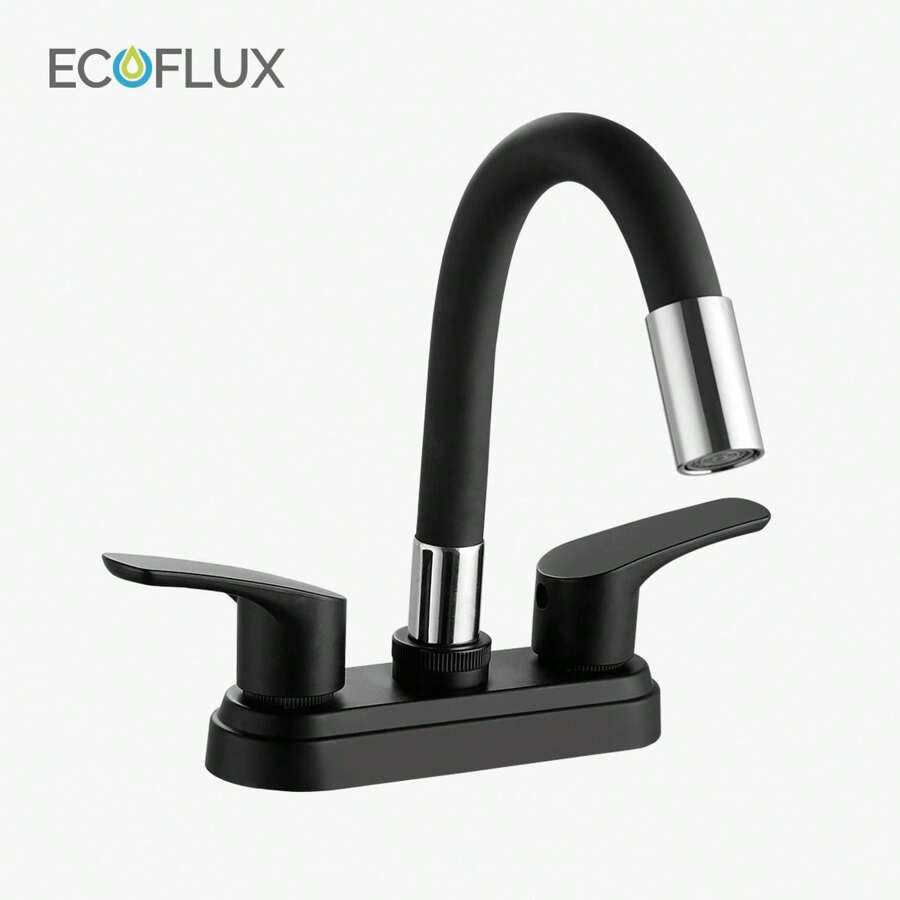 Mezcladora Cuello Curvo Negro LUA Mate Luxury Top Quality - Negro - Ver 1