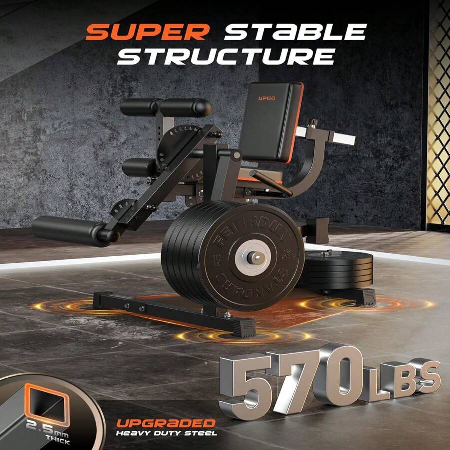 Upgo upgo 3 in 1 leg extension and curl machine 570lbs adjustable leg