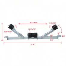 Boat Trailer Bottom Support Bracket With Keel Rollers Capacity  2204lbs - 銀色 - 查看 2