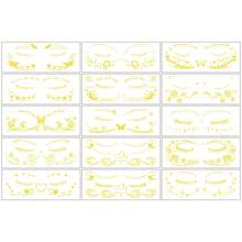 European And American Golden Face Temporary Tattoo, High-End Cosmetic Party Freckles Tattoo Sticker Set - Gold - View 2