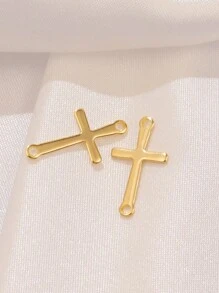 10 Stücke Edelstahl Kreuz Anhängers für DIY Schmuck Herstellung Zubehör