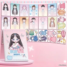 1pc Makeup Change Sticker Book For Kids Girls, 3-6 Years Old, Beauty Princess Dress-Up Sticker Puzzle Game - Multicolor - View 21