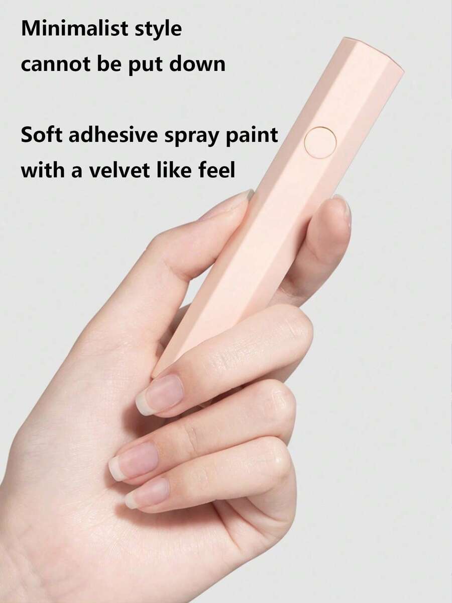 Mini Portable LED Nail Lamp With Rechargeable Battery For Nail Art UV Curing - Pink - View 1