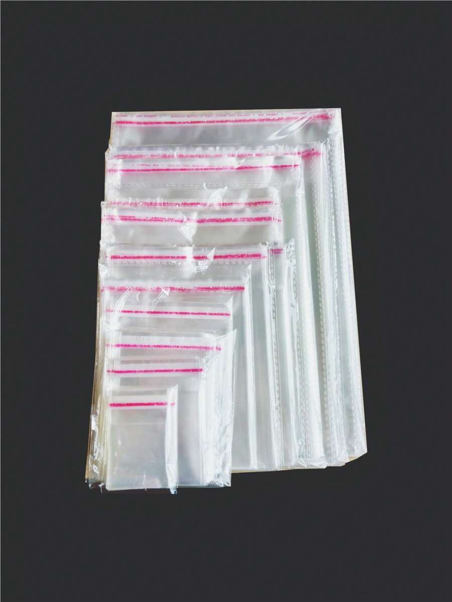 50个透明OPP塑料袋，适用于礼品、珠宝及其他包装，适合返校情人节