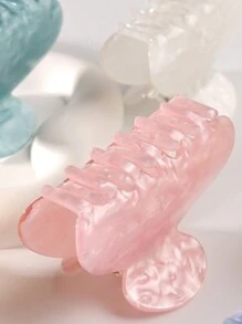 1pc Summer Fashion Acrylic Hair Claw With Marble Pattern, INs Style Simple Hair Accessories Claw Clips Hair Clips Hair Jaw Clip Hair Clamps Hair Clutch Hair Catcher Clip Fall Winter For Vacation Outfits Woman - Multicolor - View 5