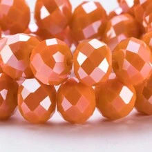 115/85/65 pièces 4 6 8mm Perles d'écarteur en cristal de verre taillé AB orange pour la fabrication des bijoux, DIY Bracelet Aiguille Collier Artisanat Fournitures Fait Main