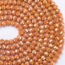 115/85/65 pièces 4 6 8mm Perles d'écarteur en cristal de verre taillé AB orange pour la fabrication des bijoux, DIY Bracelet Aiguille Collier Artisanat Fournitures Fait Main