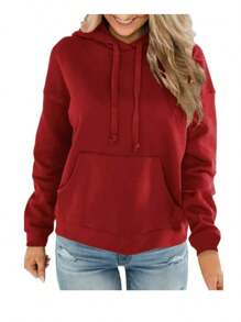 sudadera interior con felpa y gorro - Rojo - Ver 4