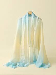 1pc Women Ombre Elegant High-Quality Long Scarf, Suitable For Dates And Outings - Multicolor - View 7