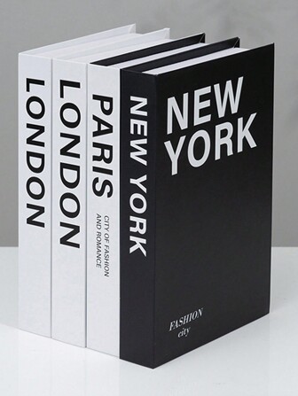 1/3 件时尚优雅风格的家居装饰假书。设计师的创意作品。理想的房间装饰卧室装饰浴室装饰生日装饰墙壁装饰。