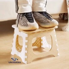 Folding Stool Small Plastic Stool Chair Sturdy Multipurpose Stool With Handle Safe To Climb Home For Children Practical Children's Table Furniture Mobile - Caqui - Ver 2