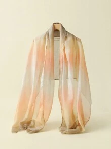 1pc Women Ombre Elegant High-Quality Long Scarf, Suitable For Dates And Outings - Multicolor - View 11