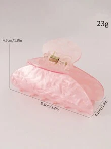 1pc Summer Fashion Acrylic Hair Claw With Marble Pattern, INs Style Simple Hair Accessories Claw Clips Hair Clips Hair Jaw Clip Hair Clamps Hair Clutch Hair Catcher Clip Fall Winter For Vacation Outfits Woman - Multicolor - View 6