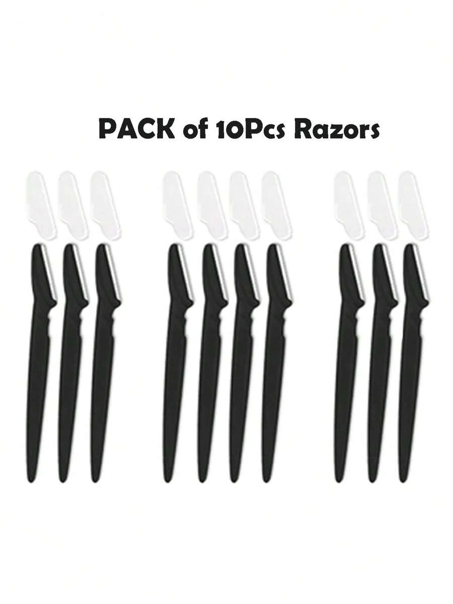 10Pcs Eyebrow Razors & Dermaplaning Tools For Women & Men ...