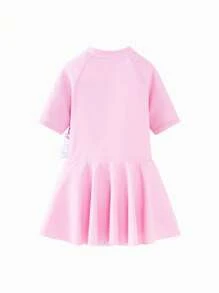 mini bala Summer Girls' Cute Swim Dress For Babies With High Elasticity And Sun Protection One-Piece Swimsuit - Purple - View 5