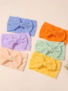 bilicaca 10pcs Random Color Baby Decorative Headbands, Ultra Soft & Comfortable High Elasticity Hair Accessories