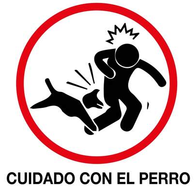  Señalamiento Cuidado con el perro