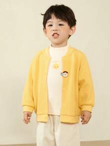 mini bala Áo khoác bánh quế cho trẻ em Unisex mùa hè Mềm mại thoáng khí Áo khoác bóng chày chống nắng - Màu vàng - Xem 3
