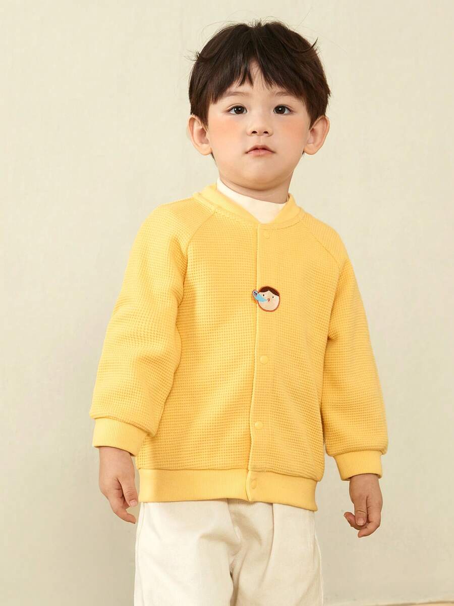 mini bala Áo khoác bánh quế cho trẻ em Unisex mùa hè Mềm mại thoáng khí Áo khoác bóng chày chống nắng - Màu vàng - Xem 1