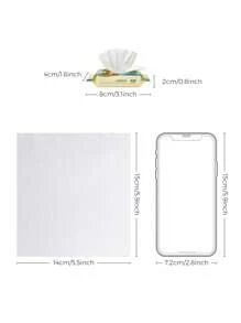 Matern'ella 8 gói 64 khăn ướt nhỏ cho tay và miệng Ella Túi dày không mùi & không gây dị ứng cho làn da nhạy cảm, đủ nhẹ nhàng khi đi du lịch, sử dụng hàng ngày, gói riêng 8 gói 8 chiếc - trắng - Xem 3